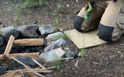 A little bush crafting with rustic furniture